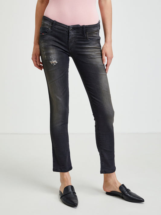 Diesel Bootcut Jeans With Ripped Effect Grupee Grey (SL83R35B802-3320173) Women