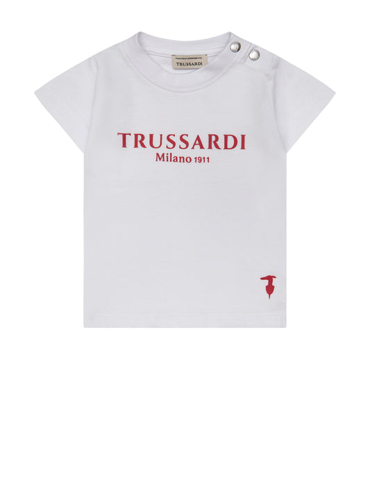 Trussardi Junior Set T-Shirt+Bermuda Chologo White / R.L (TIP26008CJ) Kids