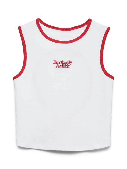 Lou Sleeveless O-Neck Tank Top Exp Bright White (10344527) Women