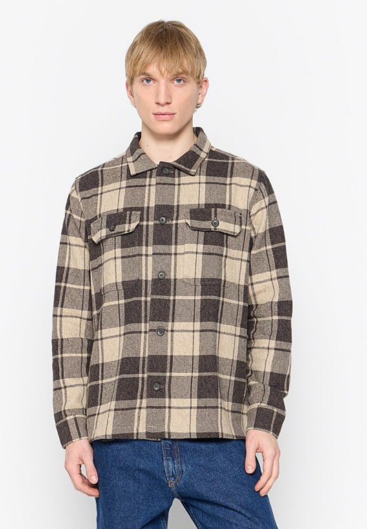 Checked overshirt L/S Men