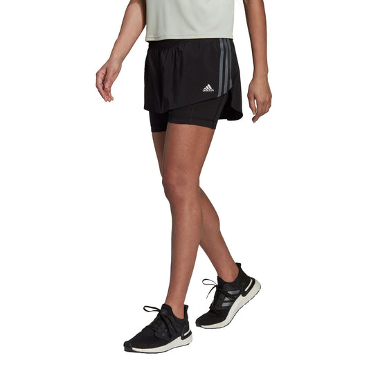 adidas Skirt 2 in 1 Running 3 Stripes Black (HC6324) Women