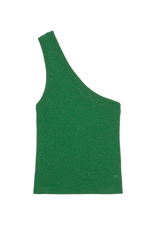 Marc O'Polo DENIM Rippstrick-One Shoulder Top mit Kaschmirwolle und Glitzergarn Women
