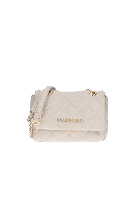 Mario Valentino White Quilted Chain Shoulder Bag (VBS3KK05R-005) Women