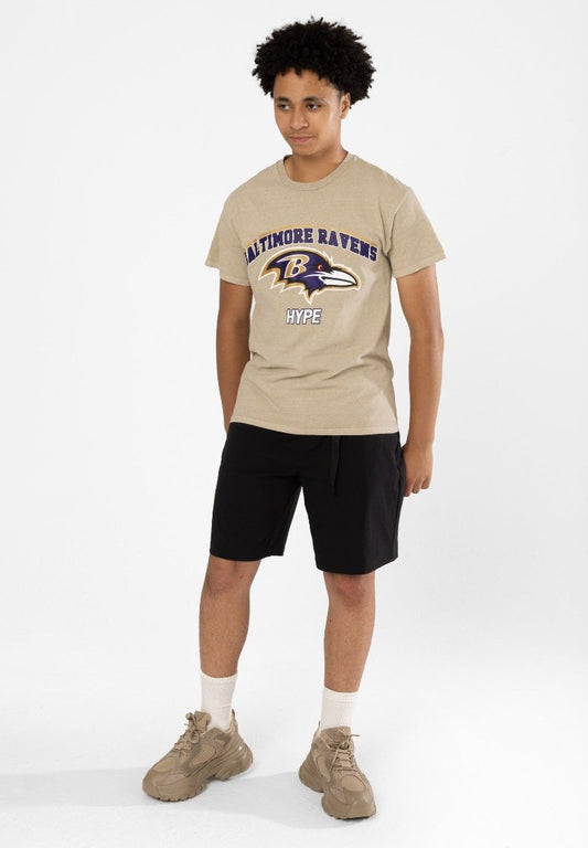Hype T-Shirt - NFL X HYPE - BALTIMORE RAVENS beige (HY526G04K-B11) Kids