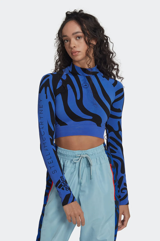 Adidas aSMC AOK CROP L BLUE_BLACK (HF3066) Women