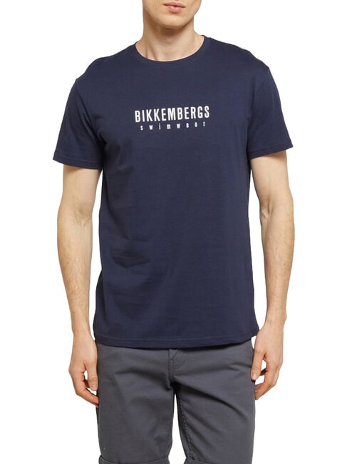 Bikkembergs CREW NECK 
T-SHIRT MONOGRAM (BKK25MTS04_MARINE) Men