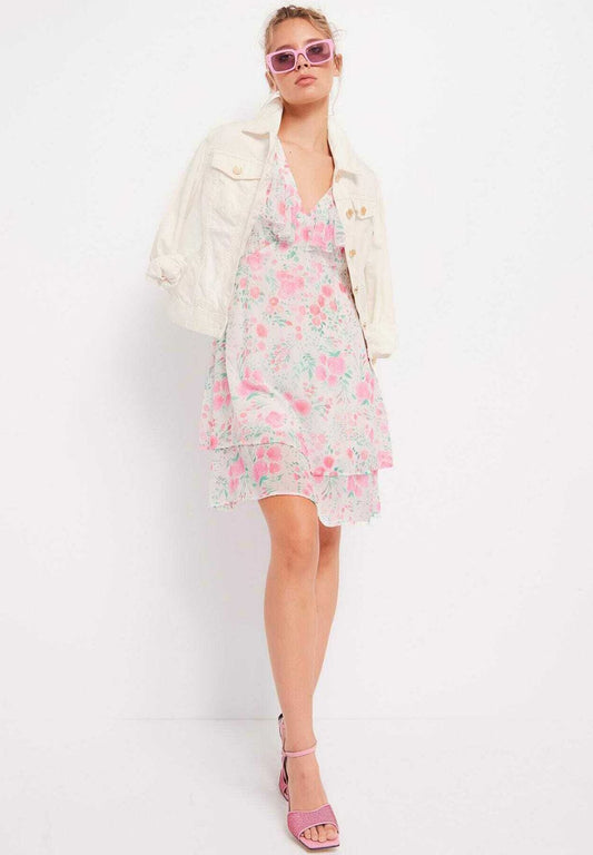 Gaudi Dress floreale in georgette White (G4B21C003-A11) Women
