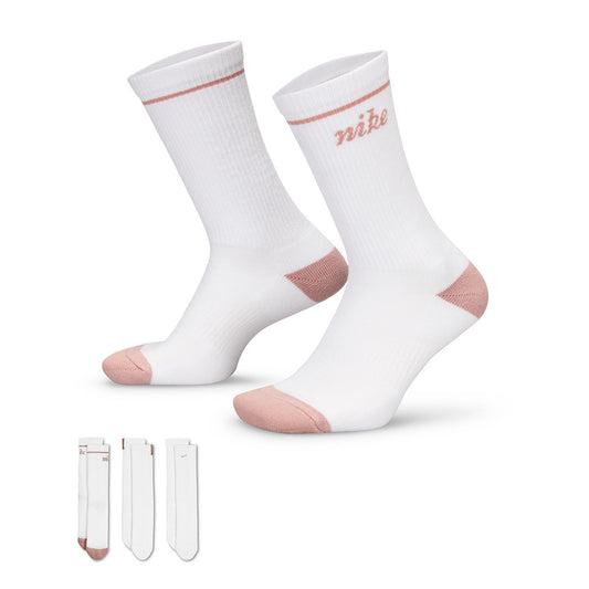 Nike Socks Everyday Cushioned Cre(3 Pairs) 144 White Particle Pink (HV6864-901) Women
