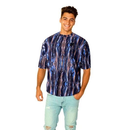 FILA Commercy Aop Oversized Tee Blue Melting AOP (FAM0494-53158) Men