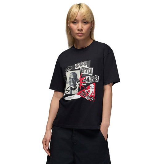 Jordan T-Shirt Chicago Flight Girlfriend Graphic Black (HV0460-010) Women