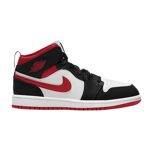 Jordan 1 Mid Gym Red Black White (PS) (640734-122) Kids