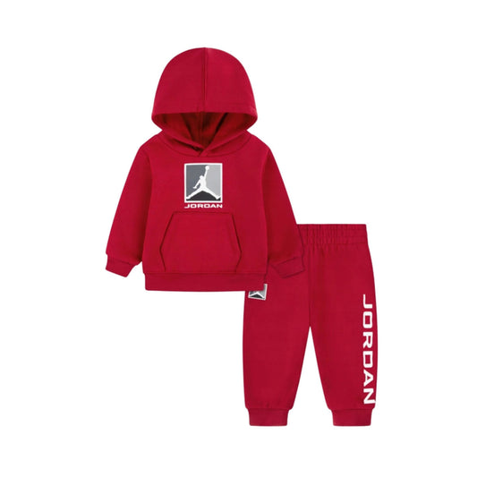 Jordan Tracksuit Essential Fleece Baseline Hd Preschool Gym Red (85F107-R78) Kids