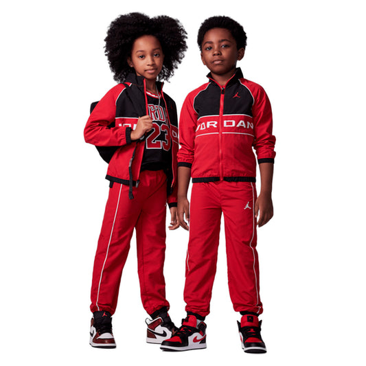 Jordan Tracksuit Wind Breaker Piping Preschool Gym Red (85D763-R78) Kids