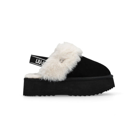 JANE 10 - SABOT COW SUEDE/FUR BLACK Women