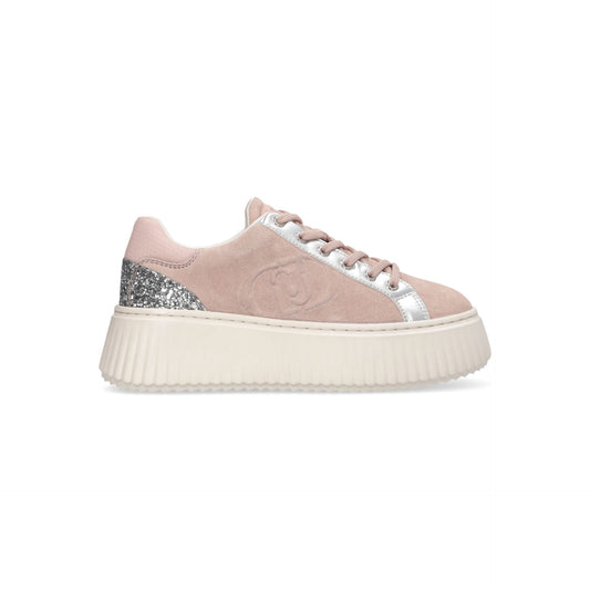 ELODIE 01 - SNEAKER COW SUEDE/GLITT