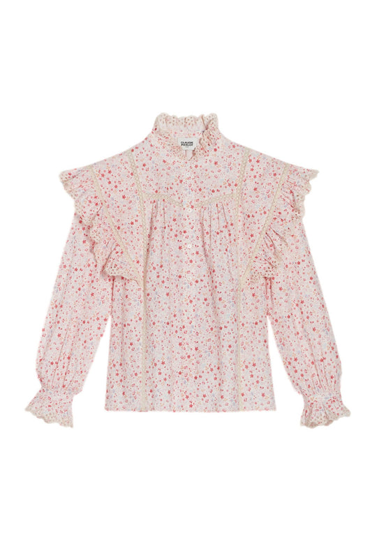 Claudie Pierlot Chemisier imprimé fleuris Light Pink (CLA21E04G-J11) Women