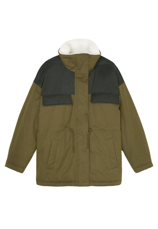 Marc O'Polo DENIM Retro Look Winter Jacket oversized Casual Colour Block Design Green (OP521U03J-M11) Women