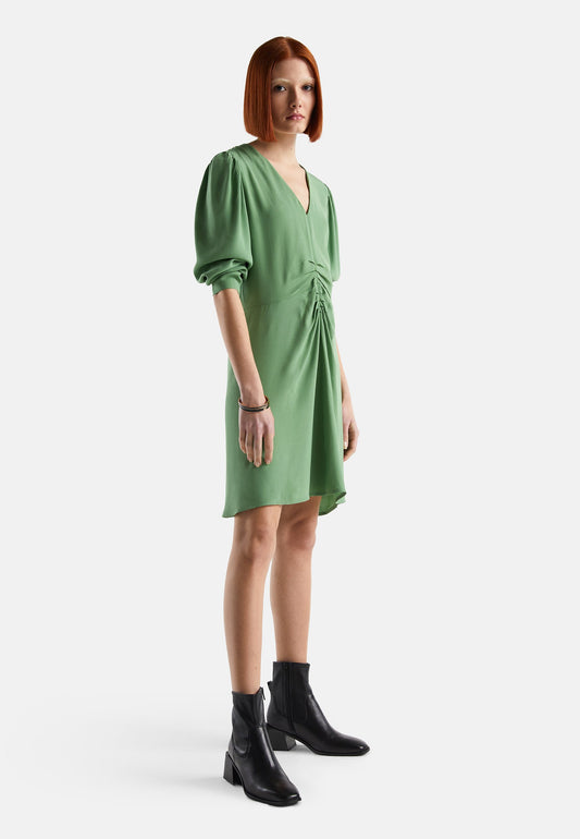 United Colors of Benetton Short 100% Viscose Dress Green (4BE21C0BM-M11) Women