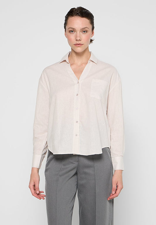 Mexx Linen long sleeve blouse (ZZO32DT10-C00) Women