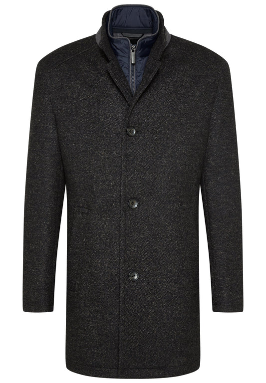 bugatti Stand Collar Coat with Detachable Placket (BU122T0FL) Men