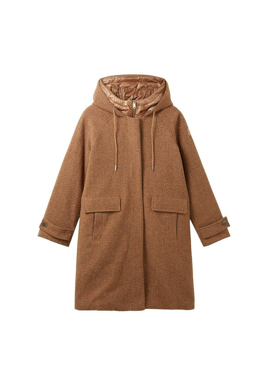 TOM TAILOR Jackets Hooded Coat in Layered-Look Brown (TO221U09A-O11) Women