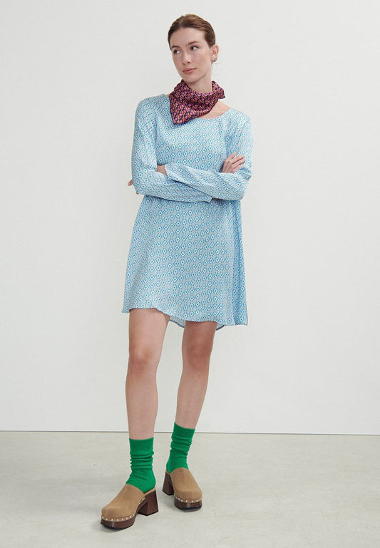 Long sleeves large short dress Women