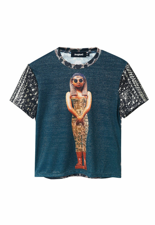 Desigual Digital arty T shirt Blue (DE121D0XN-K11) Women