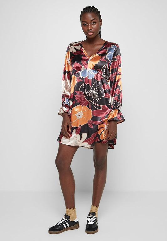 VIBIZ L/S V-NECK DRESS/ZL Women