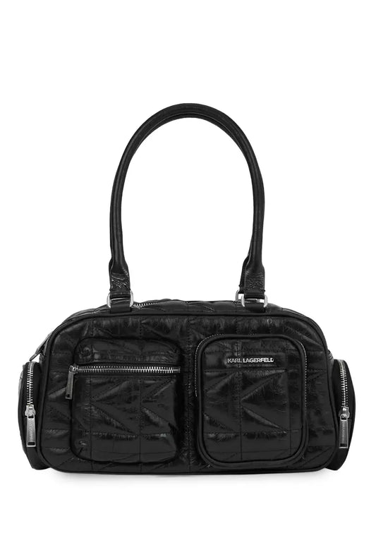 Karl Lagerfeld K/Kuilt Pockets Camera Bag Black-Nickel (B1W300911AV) Women