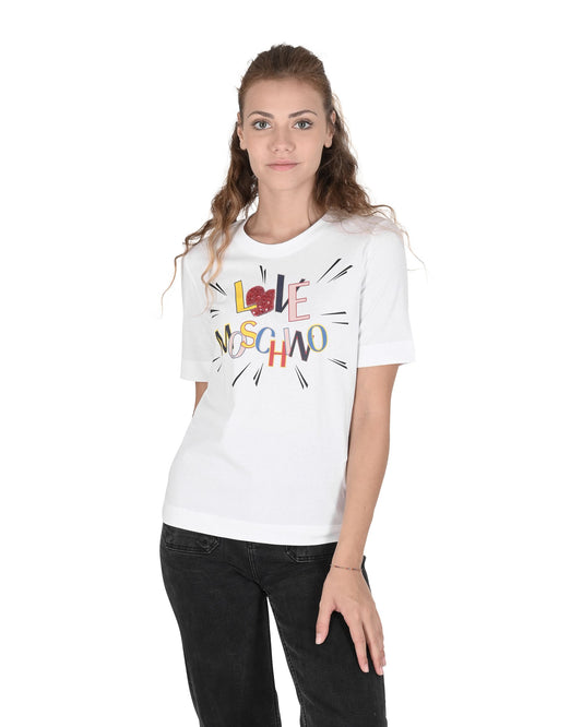 Love Moschino White T-Shirt (101689) Women