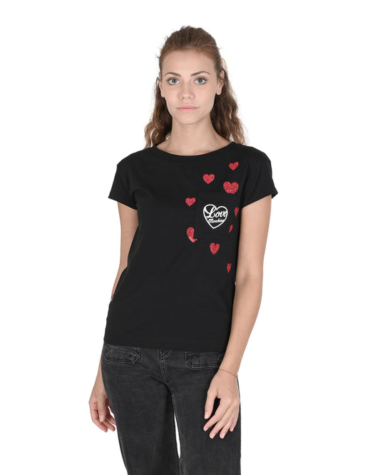 Love Moschino Black T-Shirt (101694) Women