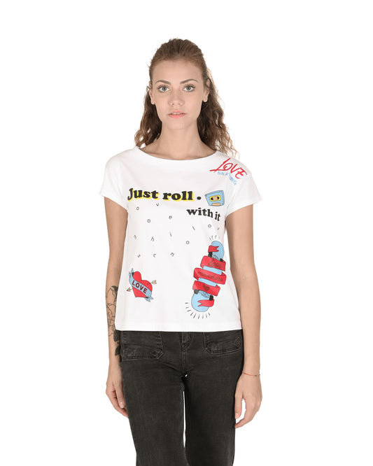 Love Moschino White T-Shirt (101696) Women