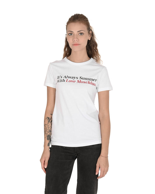Love Moschino White T-Shirt (101699) Women