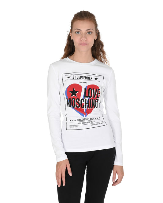 Love Moschino White T-Shirt (101702) Women