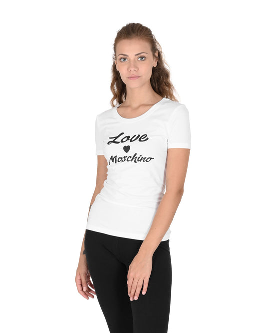 Love Moschino White T-Shirt (101719) Women