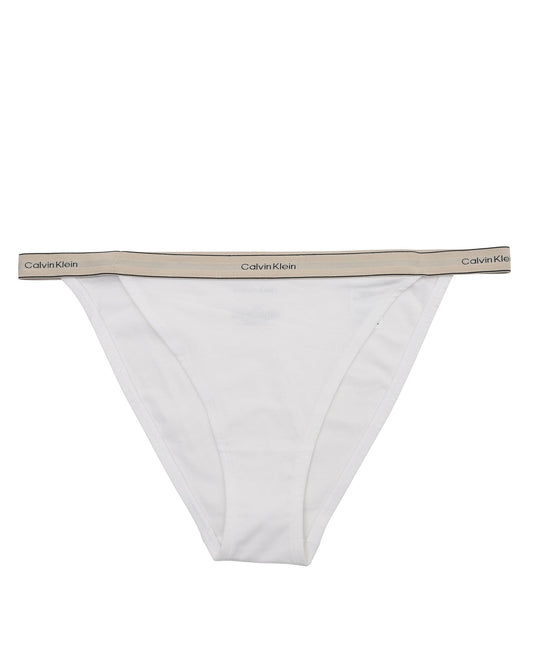 Calvin Klein Womens Tanga LV00QF8370100 White