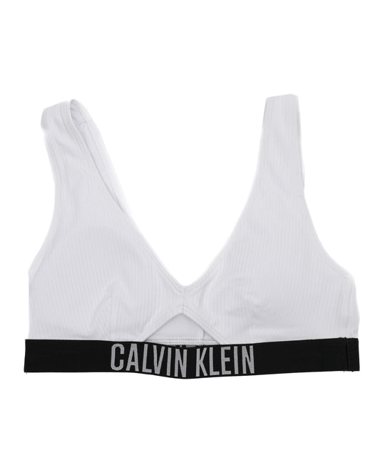 Calvin Klein Womens Swim Top KW0KW02751YAA White