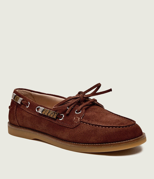 GRACE 01 - MOCASSINO COW SUEDE MORO Women