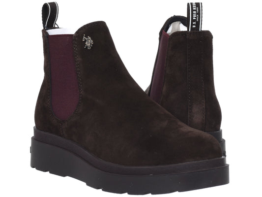 Women's U.S. POLO ASSN. Shoes - PENNY004-DBR - ankle boots Women