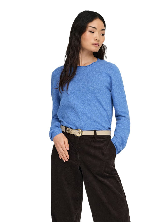 ONLY CIENKI SWETEREK / Blouse Women's ONLLOYAL LS ONECK PULLOVER KNT NCA ULTRAMARINE/MELANGE (9885) Women