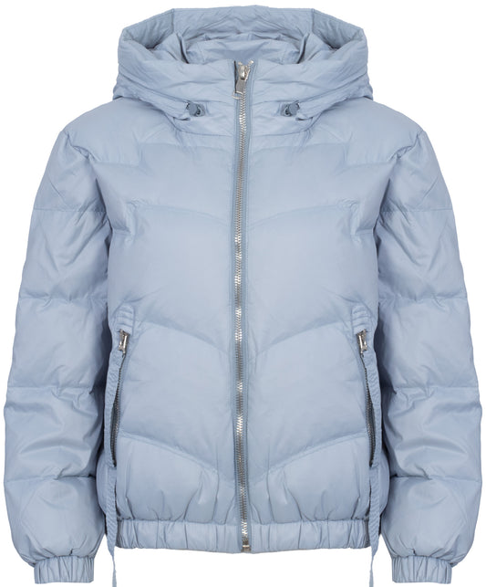 ROMEO GIGLI DOWN JACKET WITH HOOD - 01W24 R01 / CELESTE Women