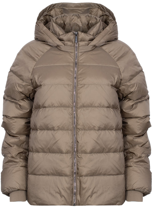 ROMEO GIGLI DOWN JACKET WITH HOOD - 01W24 G2337 / BEIGE Women