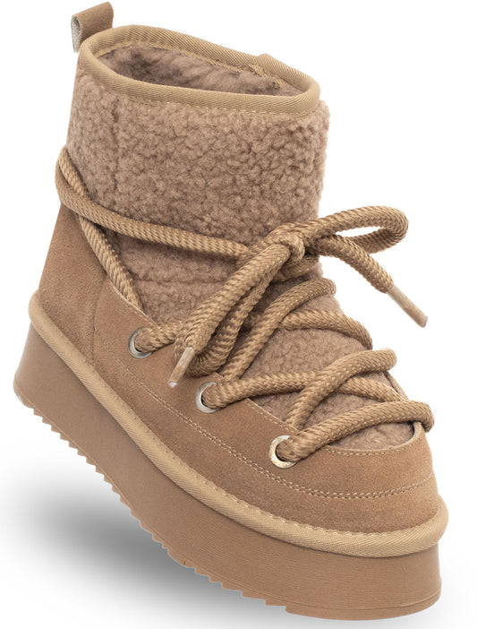 LEATHER ANKLE BOOTS - SOLO SOPRANI COUTURE - SCW421P17/04 LUNAR MOUTON Women