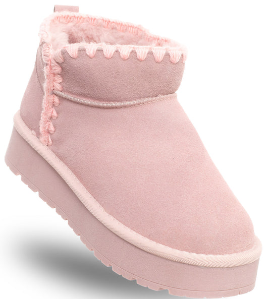 WOMEN'S LEATHER ANKLE BOOTS - SOLO SOPRANI COUTURE - SCW421P19/51 MISTIK SUEDE LOTUS Women