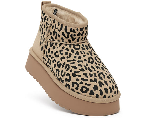 WOMEN'S LEATHER ANKLE BOOTS - SOLO SOPRANI COUTURE - SSW521P36/03 ROSY ANIMALS Women