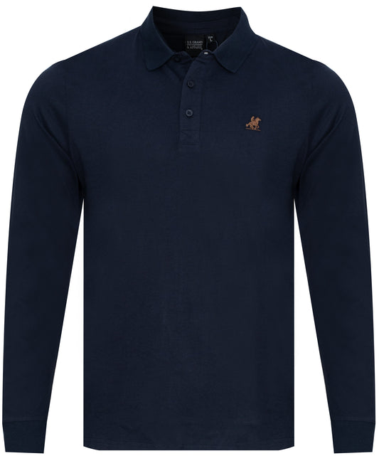 U.S. GRAND POLO EQUIPMENT & APPAREL LONG-SLEEVE POLO SHIRT - US00502M/3922 Men