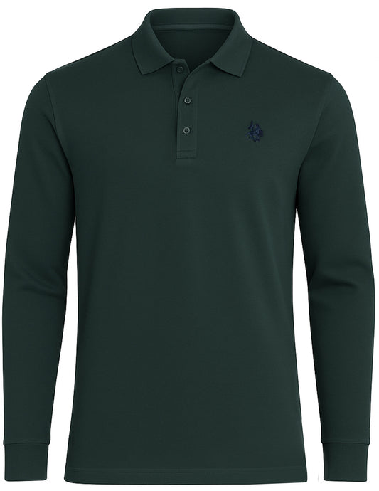 U.S. GRAND POLO EQUIPMENT & APPAREL LONG-SLEEVE POLO SHIRT - US00502M/5350 Men