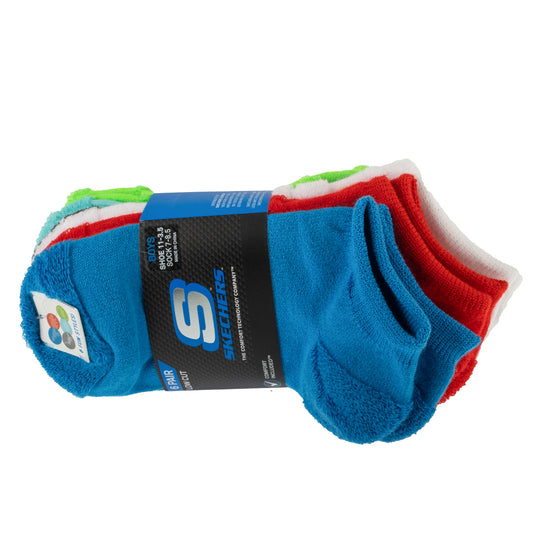 Skechers 6pk Boys Dino Terry Socks S601256-MULT Kids