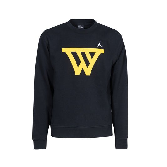 Jordan Sweatshirt Golden State Warriors Jumpman Crew Courtside Statement Black (JR-EY2B7NBG3-WAR) Kids