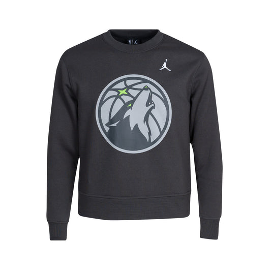 Jordan Sweatshirt Minnesota Timberwolves Jumpman Crew Courtside Statement Anthracite (JR-EY2B7NBG3-TIM) Kids